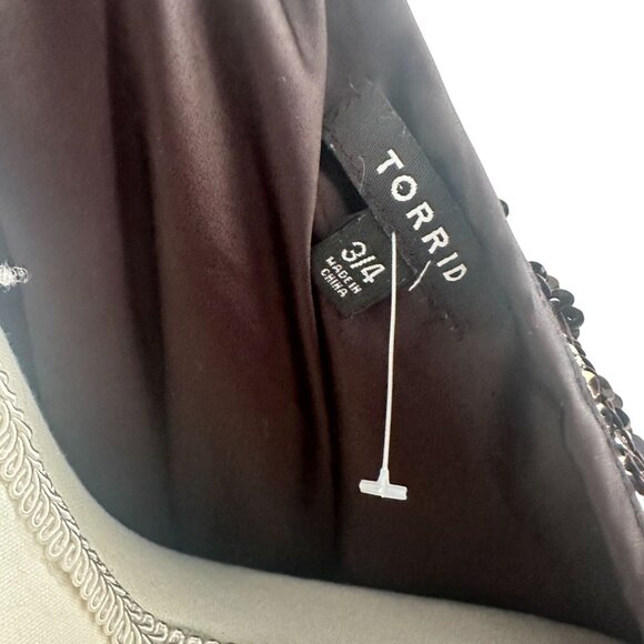 TORRID Reversible Black Metallic Sequin Blazer Jacket Size 3X/4X - Picture 8 of 8